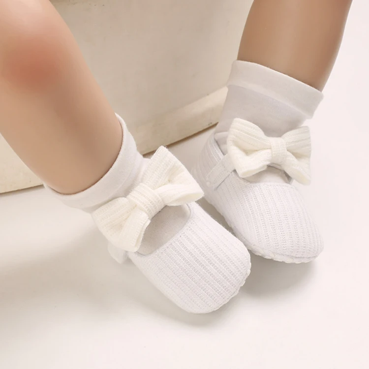 Newborn Infant Baby Girl Shoes First Walkers Soft Sole Bowknot Princess Cute Shoe Toddler Walking 0-18M Prewalkers