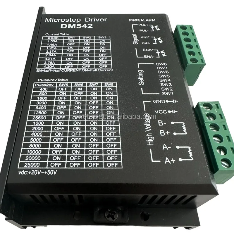 Цифровой микрошаговый драйвер DM542 шагового двигателя