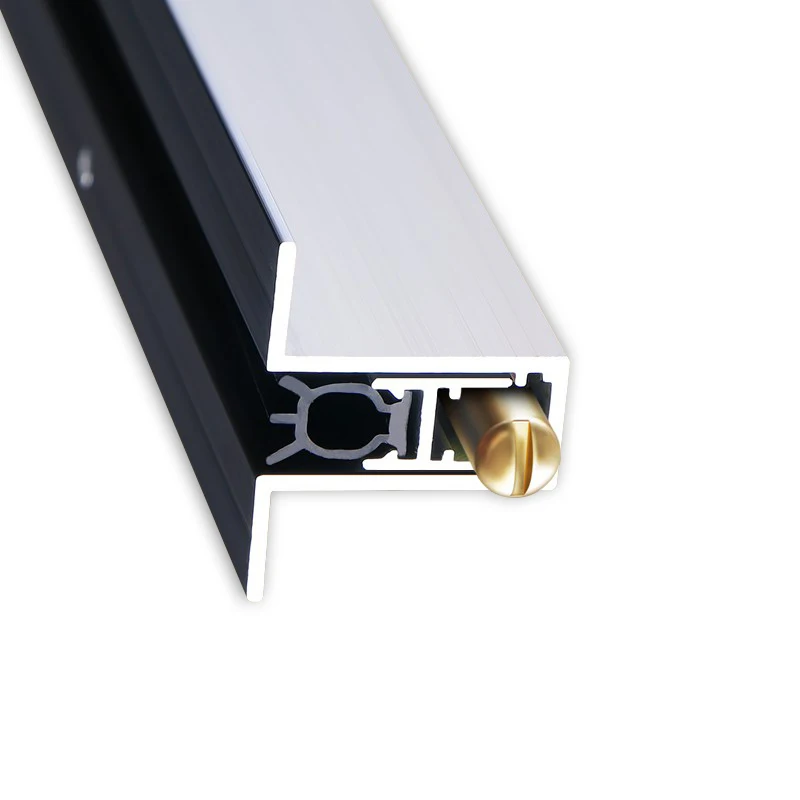 Wholesale best price Hidden door bottom seal automatic lift T-edge aluminum Seal Strip