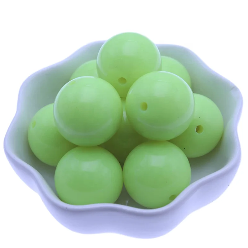 Оптовая продажа с завода, 8 мм, 20 мм, светло-голубой цвет, жевательная резинка, крупные дешевые модные круглые пластиковые бусины