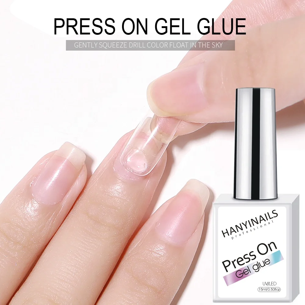 Hanyinails пользовательская этикетка накладные мягкие ногти нажимные акриловые УФ гель клей для