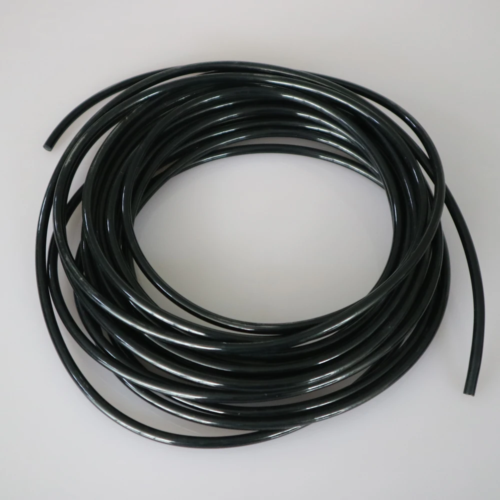 China manufacture inner core 4mm outer 5mm end light decorative plastic fiber optic  with black jacket for lighting