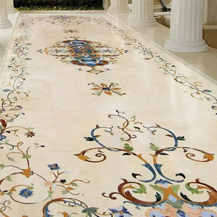Professional Manufacturer Supply Waterjet Designer Marble Flooring