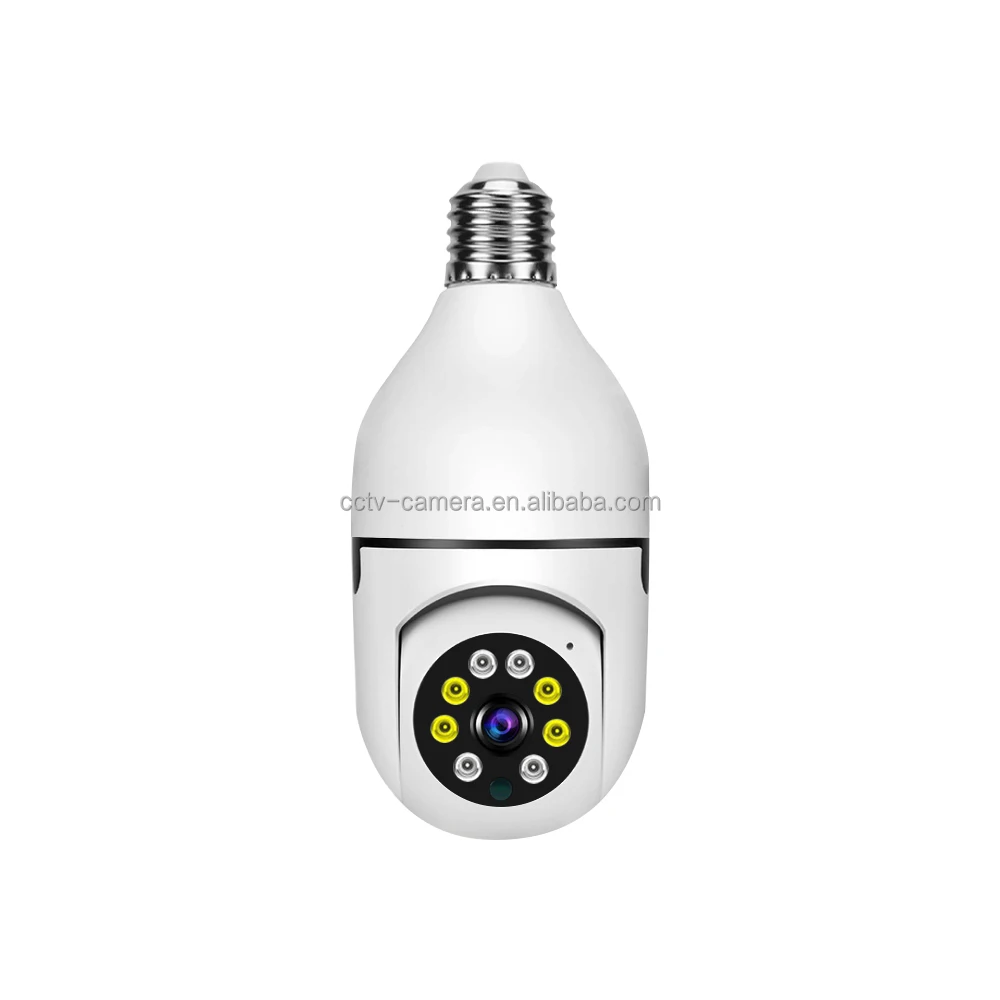 Professional Manufacturer Indoor Ceiling Mount Wifi Camera Bulb 360 Degree PTZ Robot Bulb Wifi Cameras V380 Pro