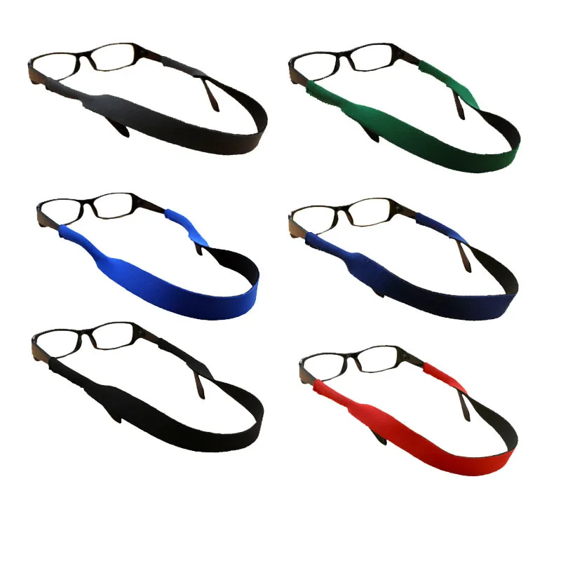 Wholesale Custom logo Adjustable elastic Neck strap Neoprene glasses strap swimming floating sunglasses strap