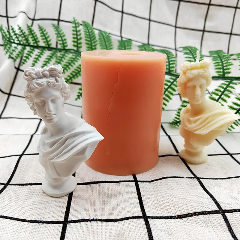NO113 DIY Greek mythological character Apollo candle mold cake decoration silicone mold