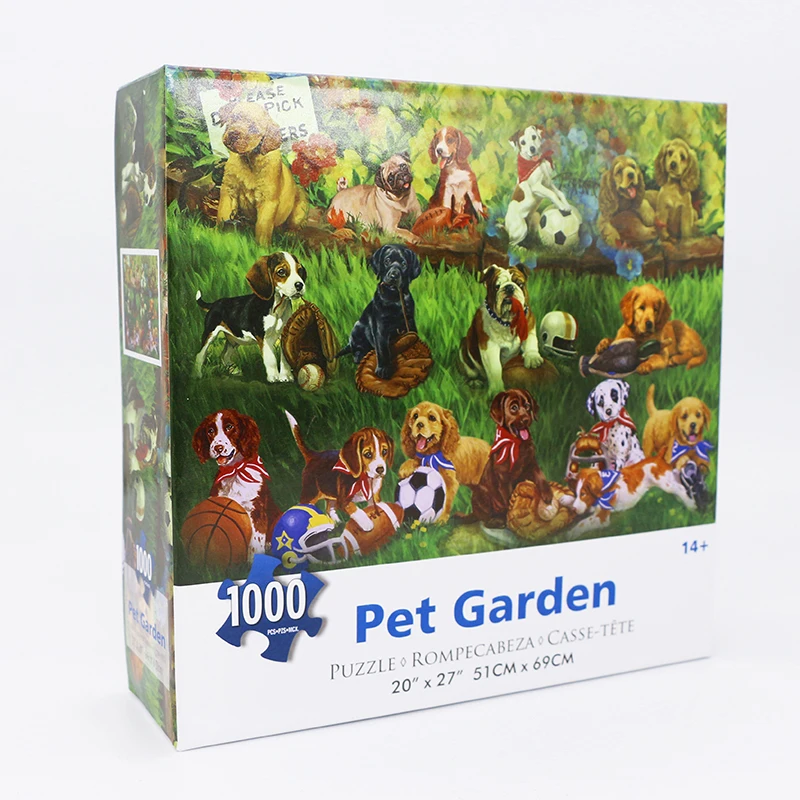 Wholesale Animal Running Puzzle Educational Game Sublimation Magnetic Toy Box Anime Wooden Christmas Jigsaw Puzzle For Kid