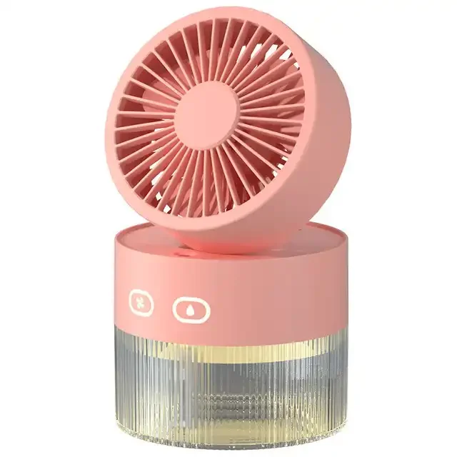Water Cooling Fan USB Desktop Turbine Foldable Cold Air Humidification Spray Air Cooling Fan