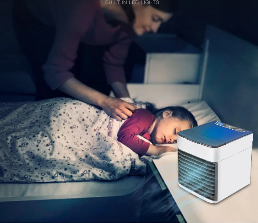 Портативный usb мини-вентилятор для кондиционера, настольный очиститель с увлажнителем воздуха для дома, офиса, улицы