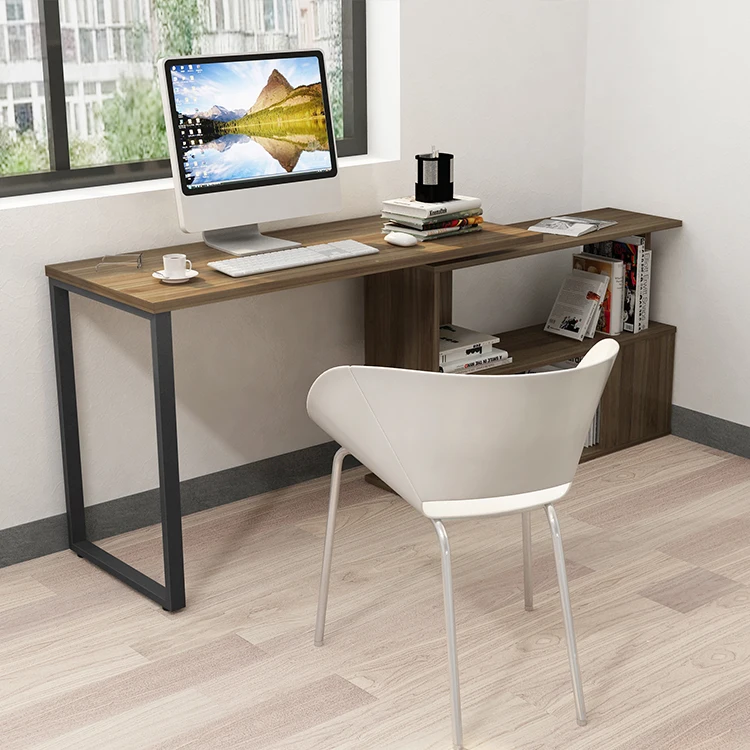 360 Rotary Modern Metal Leg Study Table Steel Wood Computer Desk with Price