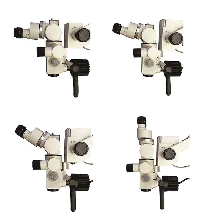 Dental Operating Microscope with Ceiling Mount Stand, Camera and Beam Splitter Tilt Head