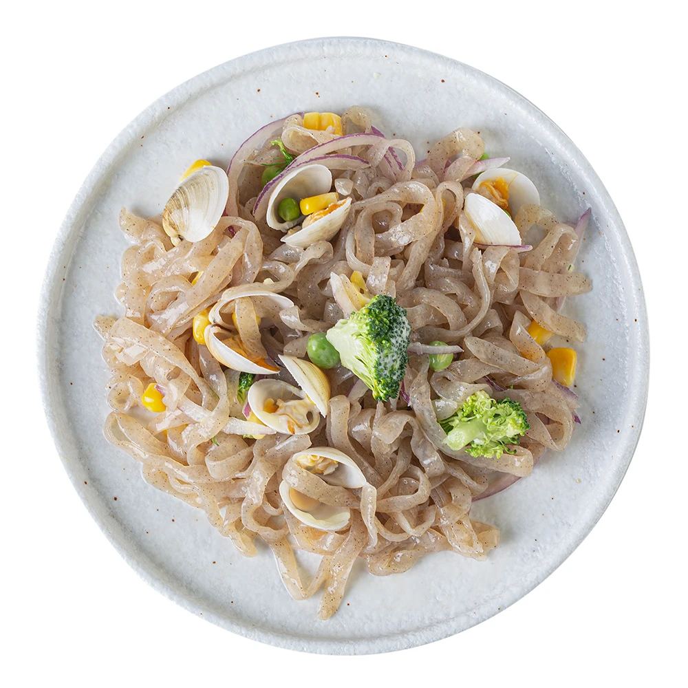 Wholesale Konjac Fettuccine Noodles 0 Fat Sugar-Free For Healthy Weight Loss,Seaweed Flavor