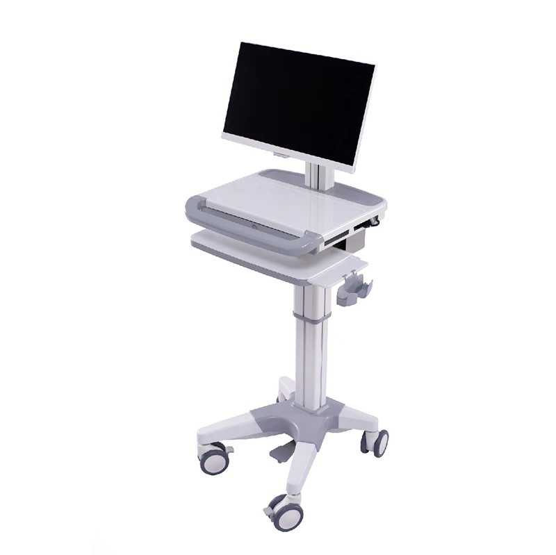Fashionable Mobile Height Adjustable Nursing Hospital Trolley Medical Computer Trolley