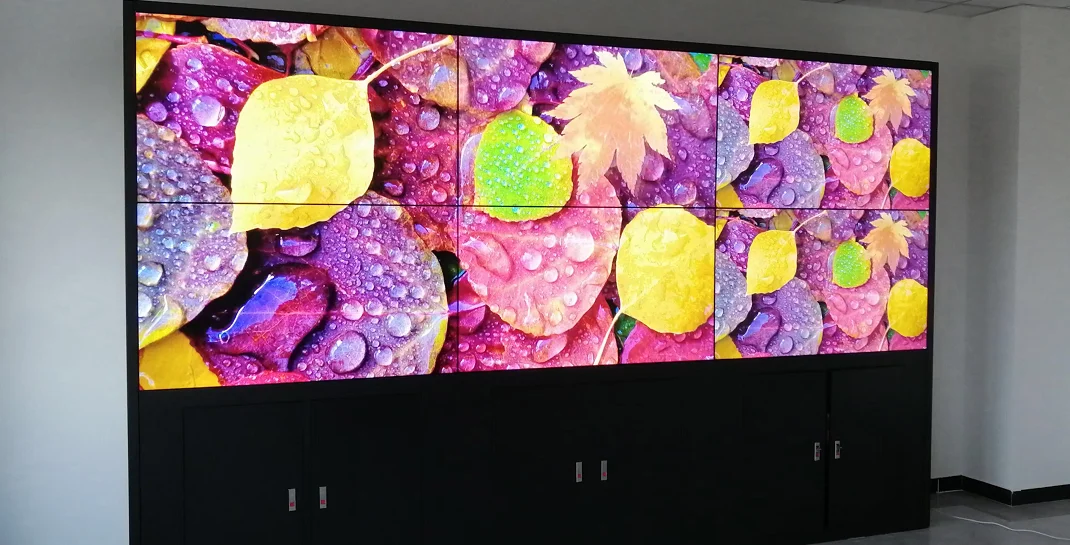 1.8mm matrix Digital Signage And Display LG panel display Seamless 3x3 Lcd Video Wall splicing screen