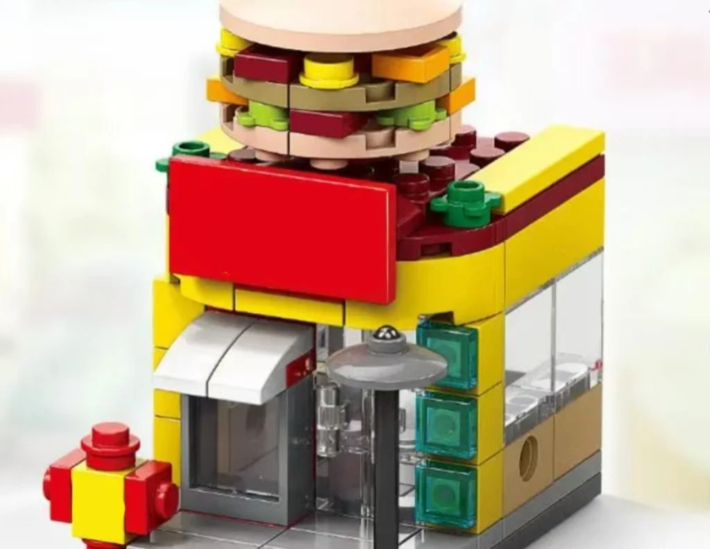 Leguoguo City Building Block Sets Candy Burger Cola Shop Streetscape Girls Diy Toy Set 8 In 1 Toy Kids