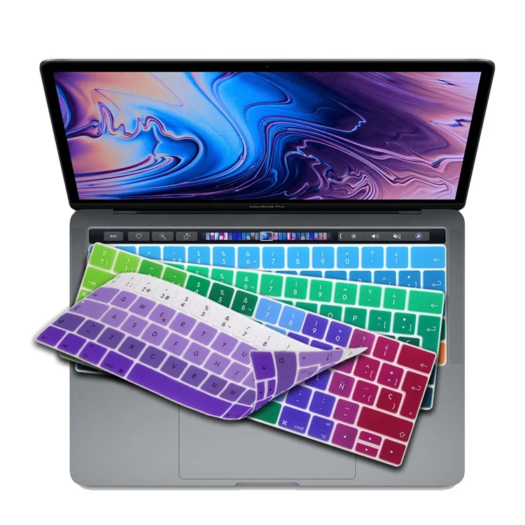 Защитная крышка испанской клавиатуры для Macbook Pro13 15touchbar A2159 A1707 A1706 A1989 A1990 чехол ноутбука из силикагеля