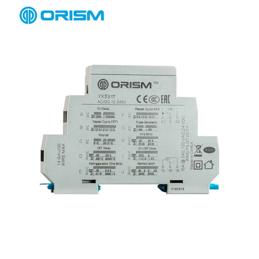 
Factory Direct YX531T AC/DC12-240V Time Relay Electronics SPDT Timer Time Delay Relay Function 