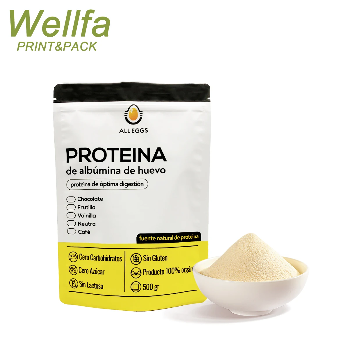 Bolsas 500g 1kg High Barrier Moringa Egg White Powder Packaging Soybean Milk Whey Protein Doypack Bag Stand Up Pouch For Powder