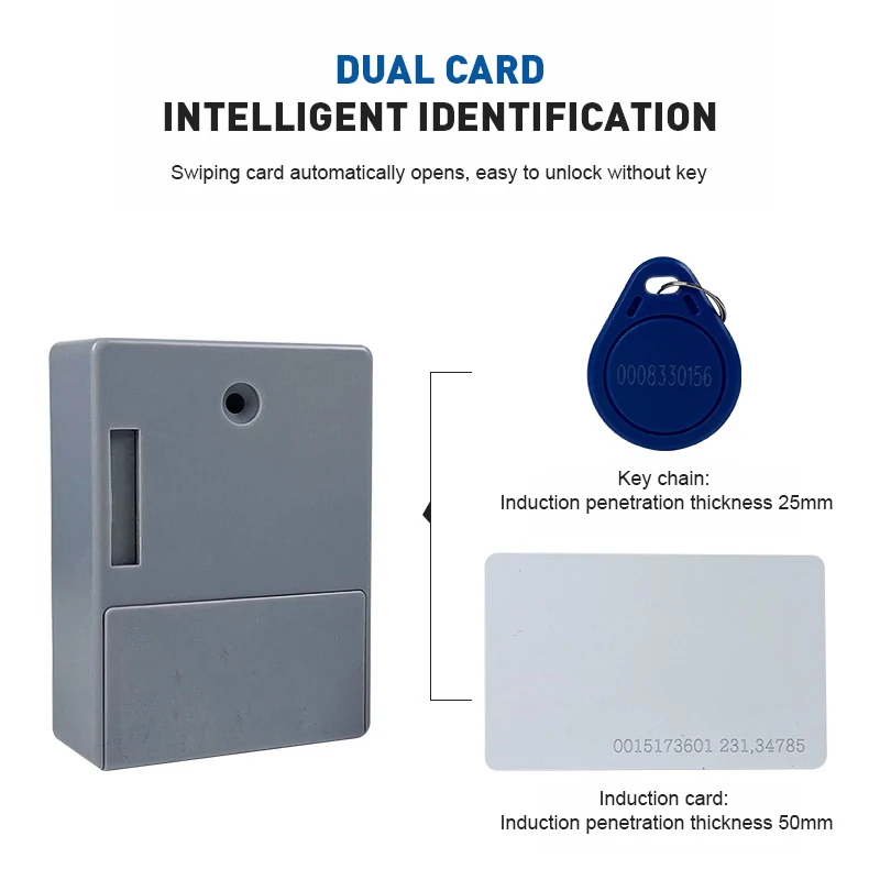 New Design Hidden Rfid Card Smart Magnetic Cabinet Lock Silver Black Drawer Safety Rfid Drawer Lock