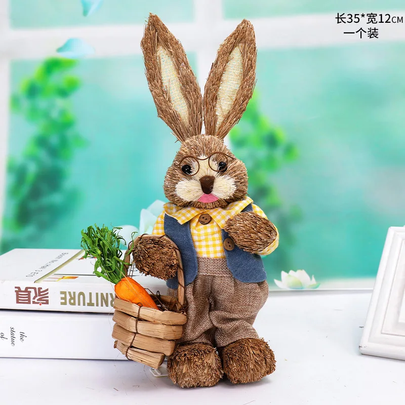 2022 Handmade Sisal Custom Easter Bunnies