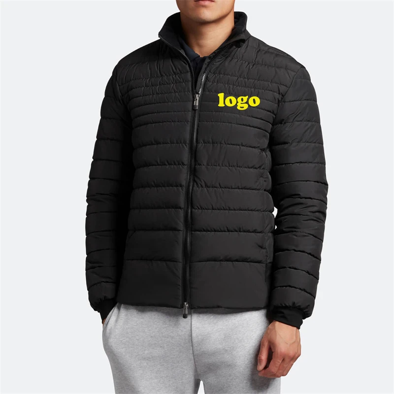 LF Embroidery Logo Warm Outdoor Coat Down Puffer Jackets Back Stretch Quilted Men Golf Jacket