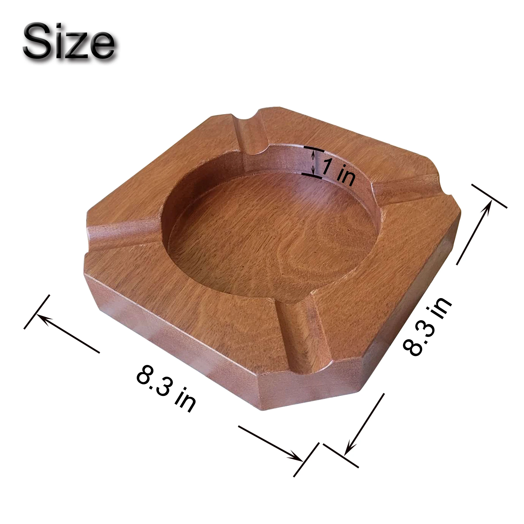 Wholesale Wooden Ash tray Luxury crafts no Lid for Smokers natural Cambodia redwood  Ash Tray Durable Easy to Clean Cool Ashtray