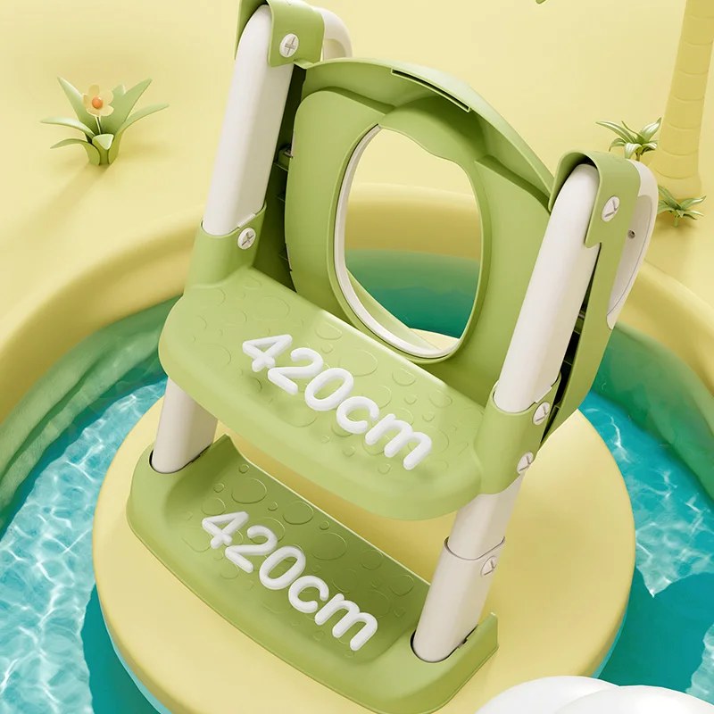 3 In 1 Potty Toilet Trainer Training Toilet Seat with Step Stool and Non-slip Ladder Reducer Portable Potty for Kids