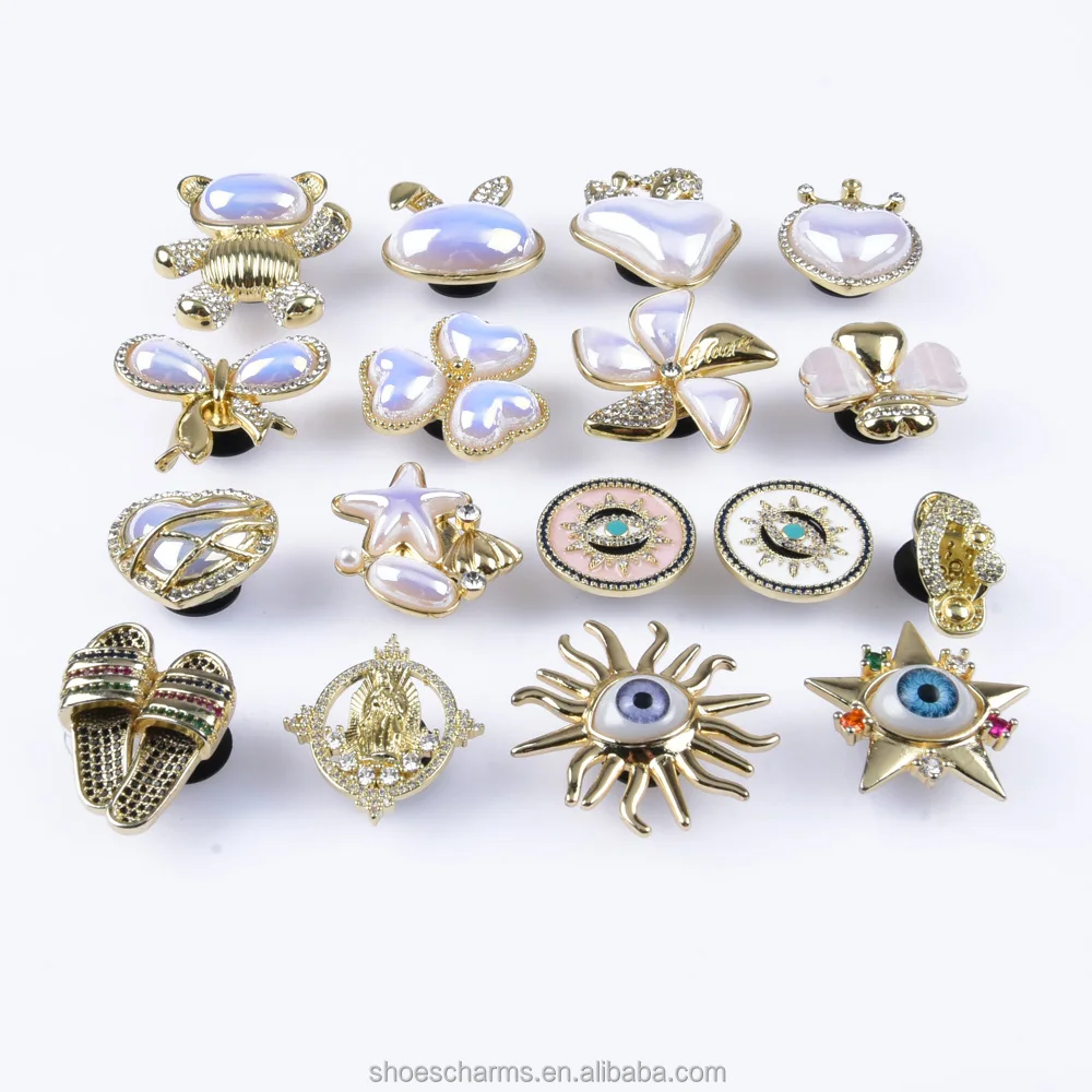 High Quality Metal Shoes Charms Big Logo Shoe Accessories Decorations For Christmas Designer Clog Sandal Pieces