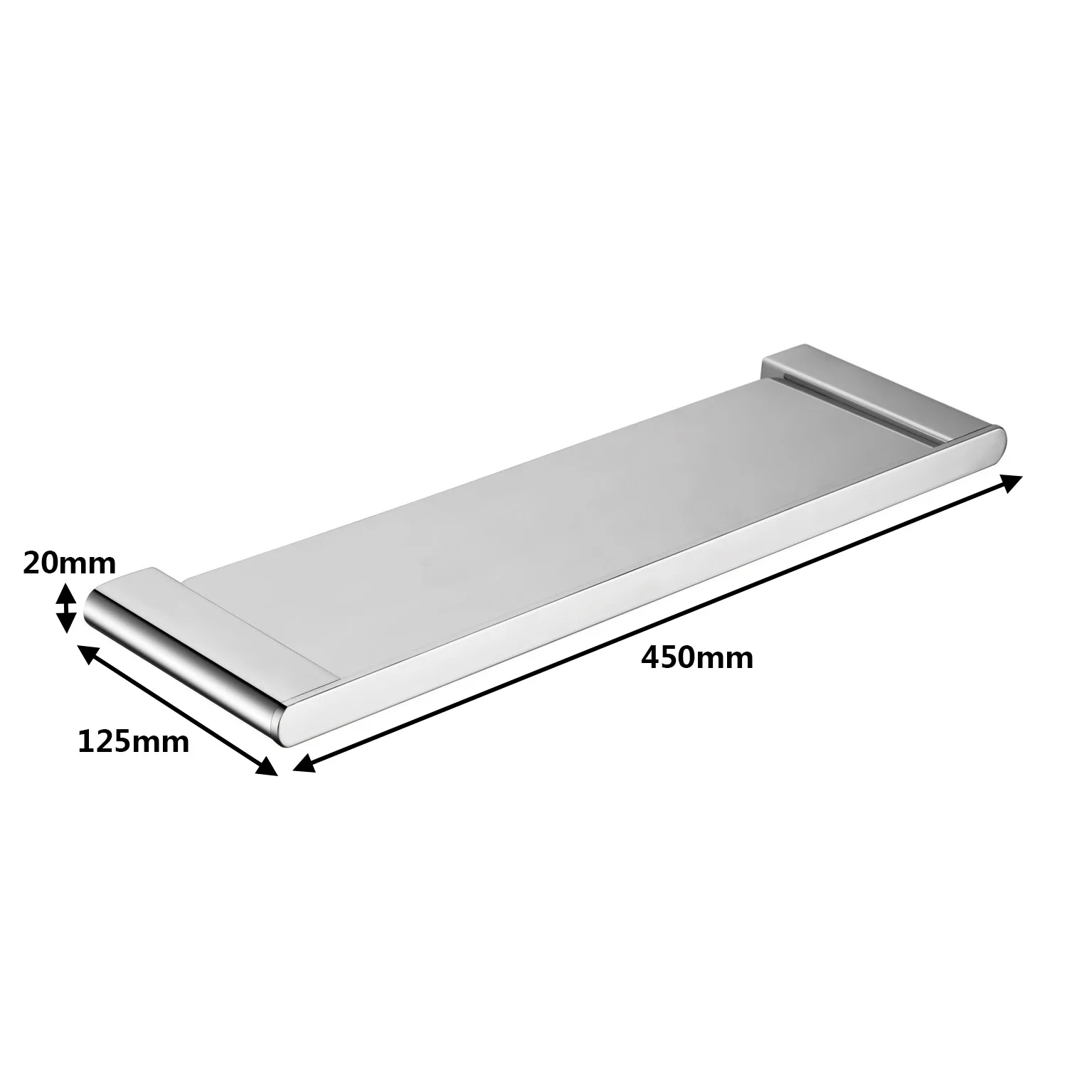 Stainless Steel 304 Bathroom Accessories Single Tier Shelf Kitchen Storage Rack