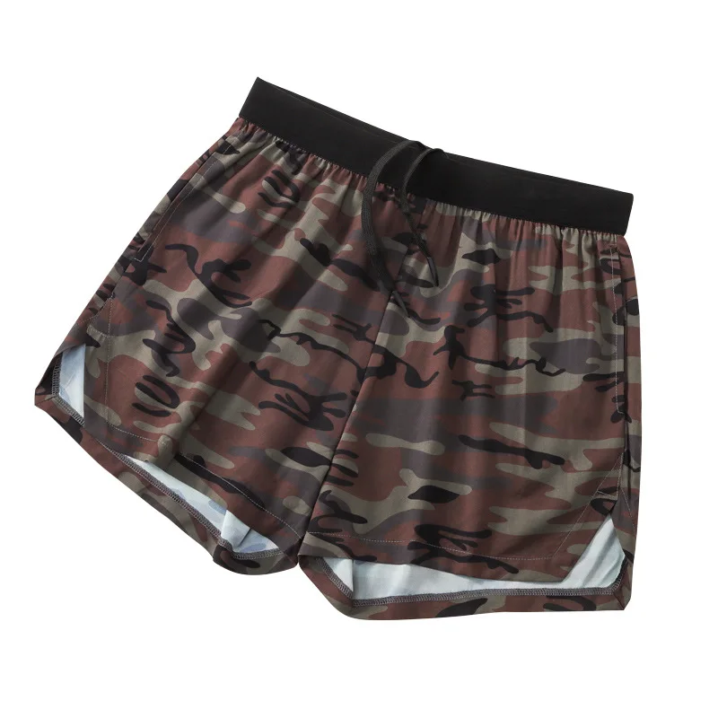 Quick Dry Inside Drawstring Elastic Waistband Woven Fabric Marathon Sport Running Shorts for Men