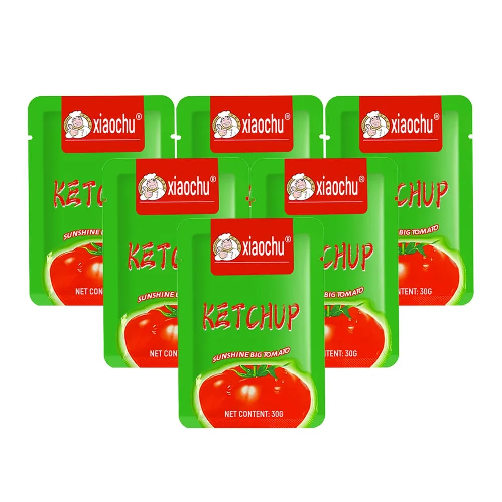 Wholesale hot sale ketchup in dishes high quality Brix 22%-28% delicious Natural red Tomato Ketchup