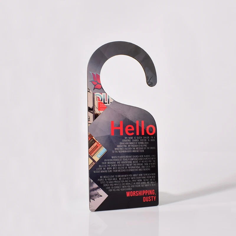 Wholesale High Quality Sublimation 3mm Blank Single Side Printable Hotel Door Hangers