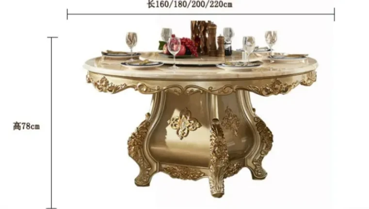 Good Quality Classic Style Marble Top Dining Table Designs Luxury Dining Table