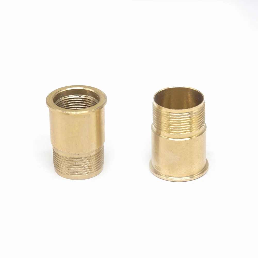 High Quality Customized Male Female Thread Cylindrical Lead-Free Pipe Rod Shaft Brass Flange Bushing