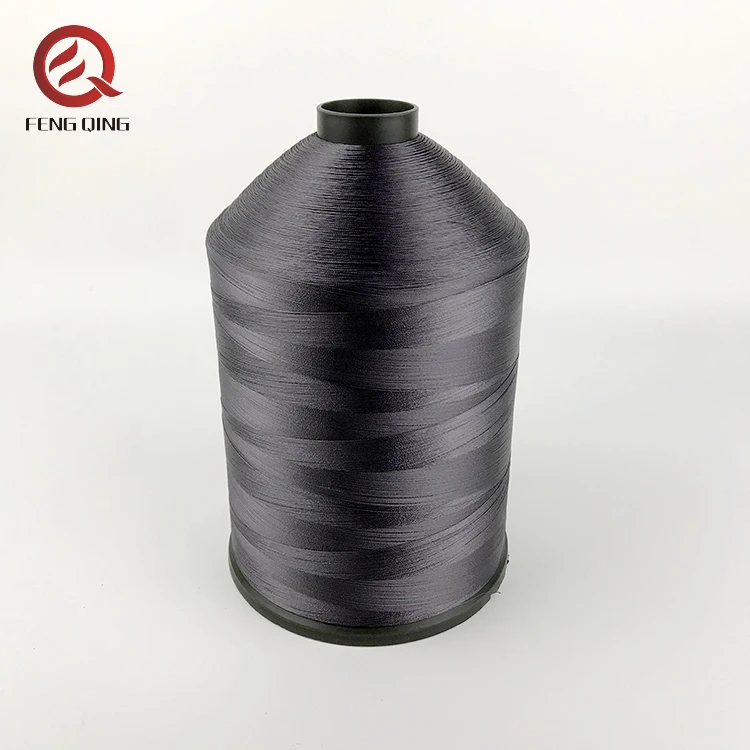 10% oiled sewing thread FDY  dyed 210D/3 polyester thread 1kg per cone  leathers sewing thread