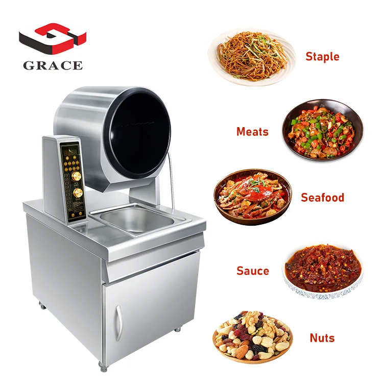 industrial rice cooking stainless steel sugar cooking high quality vertical commercial electric 360 automatic cooking machine
