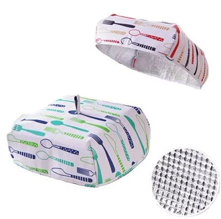 
Increase The Thickness Of The Aluminum Foil Food Insulation Cover Foldable Printed Table Cover Dustproof And Fly Mosquito 