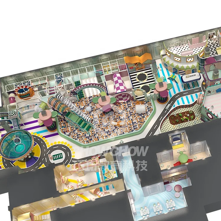 QiaoQiao 806SQM Macaron Style Family Center Kids Area Equipments Indoor Playground