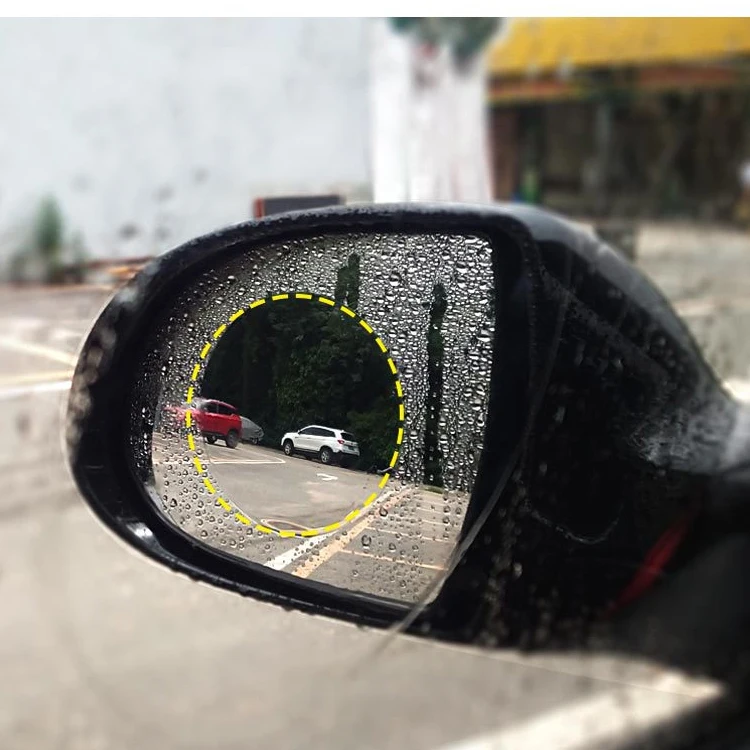 2Pcs nano-coated car anti-fog and rain-proof rearview mirror protective film