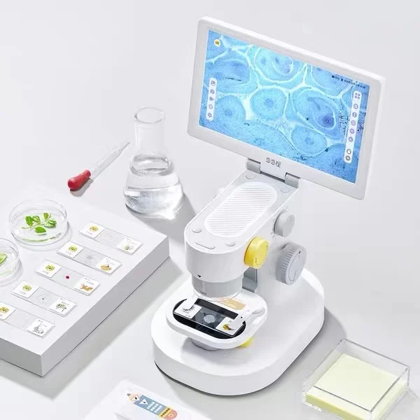 9 inch Video  Touch 1200X Magnification USB Digital Camera Biological Microscope with LCD Screen for Laboratory