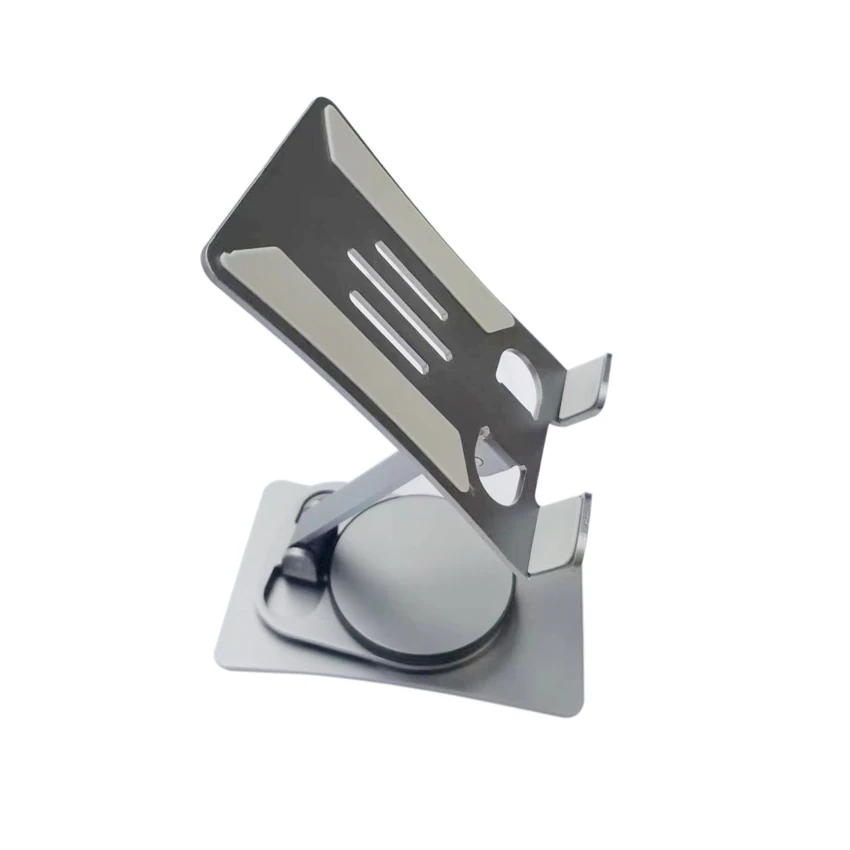 Aluminum Alloy Mobile Phone Tablet Stand 360 Degree Rotation Foldable Ergonomic Desktop Phone stand
