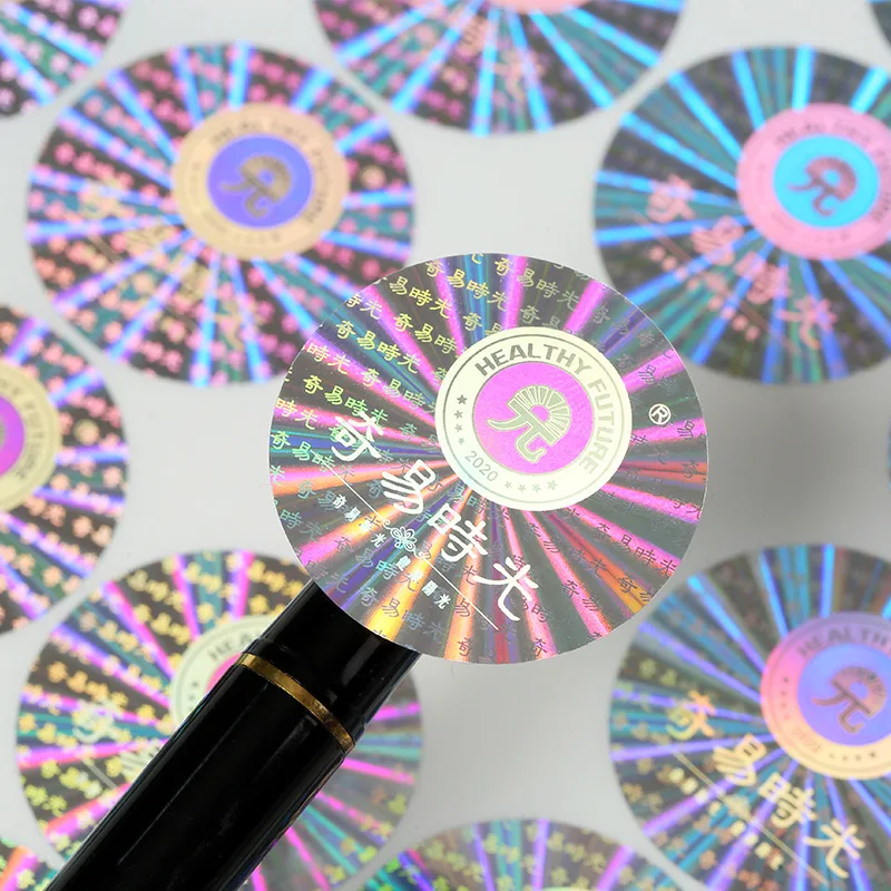 Custom design  printed round 3d laser holographic hologram sticker