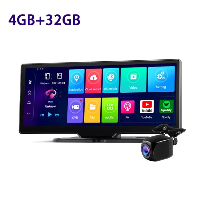 10.26 Inch Car DVR 4G GPS Navigation Dashboard 1080P FHD Dual Lens Android 8.1 Car DVR Camera Rear View Mirror Dashcam