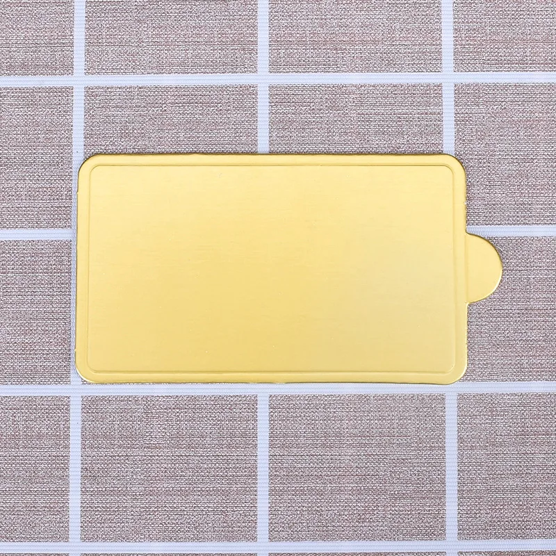 Disposable 100 Pack Rectangle Mini Pastries Round Triangle Cake Bases Mousse Cake Boards for Wedding Party Cup