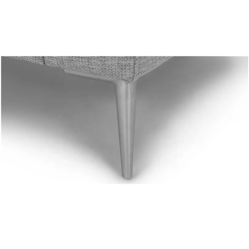 Modern Single Lounge Chair Gray Armchair Fabric Sofa Chair with Metal leg