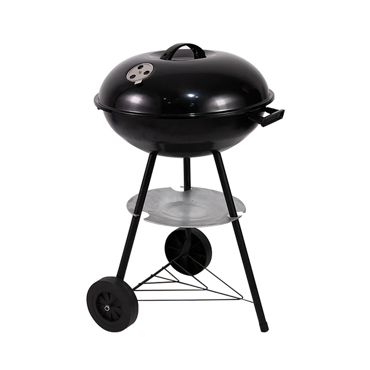 Enamel Materials Barbecue 18 Inch Trolley Barbecue Grill Charcoal BBQ Grill with Wheels