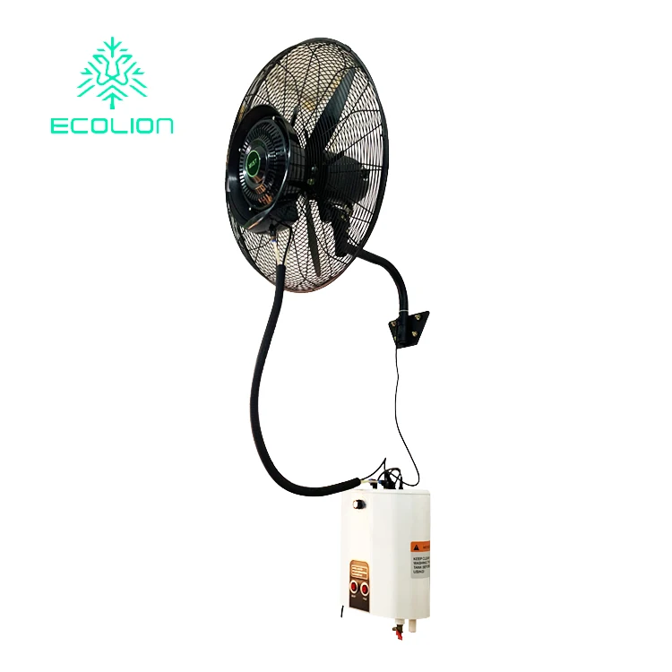 Pedestal 42L Water Tank, Air Cooling Water Spraying Large Industrial Mist Fan Misting Fan  Mist Stand Fan