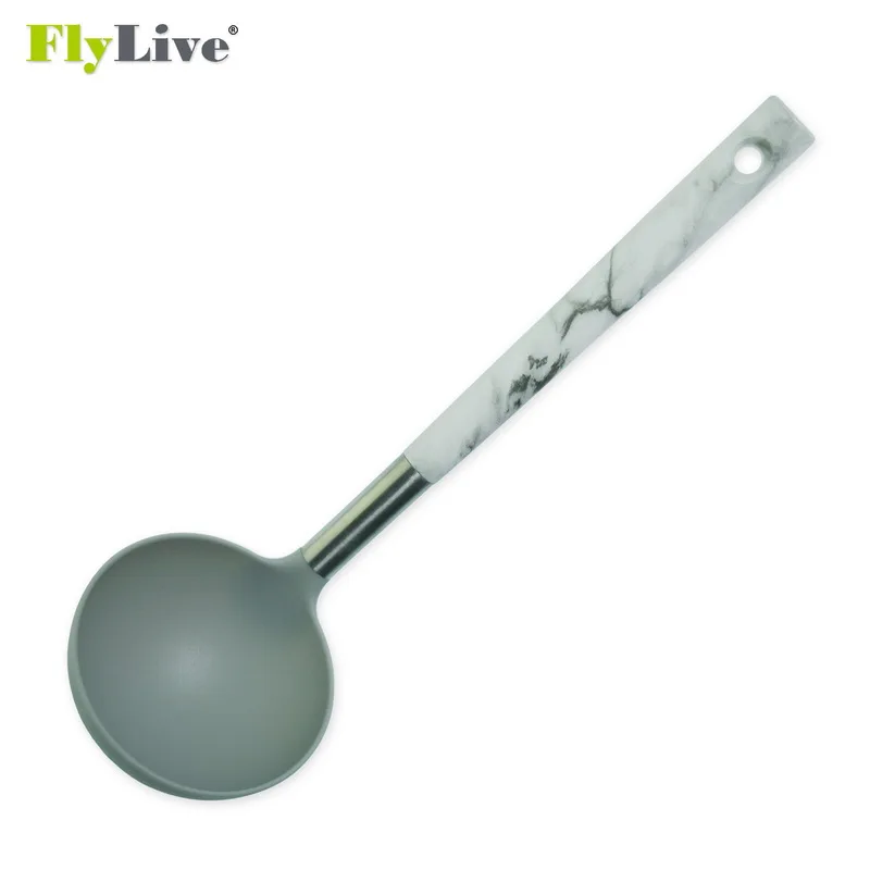 
6 Pcs Premium Quality Nylon Utensil Set with Marble Design handle nylon 