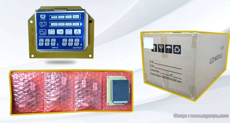 Custom 7 Segment lcd Display With HT1621 LCD Module For UPS Power Screen