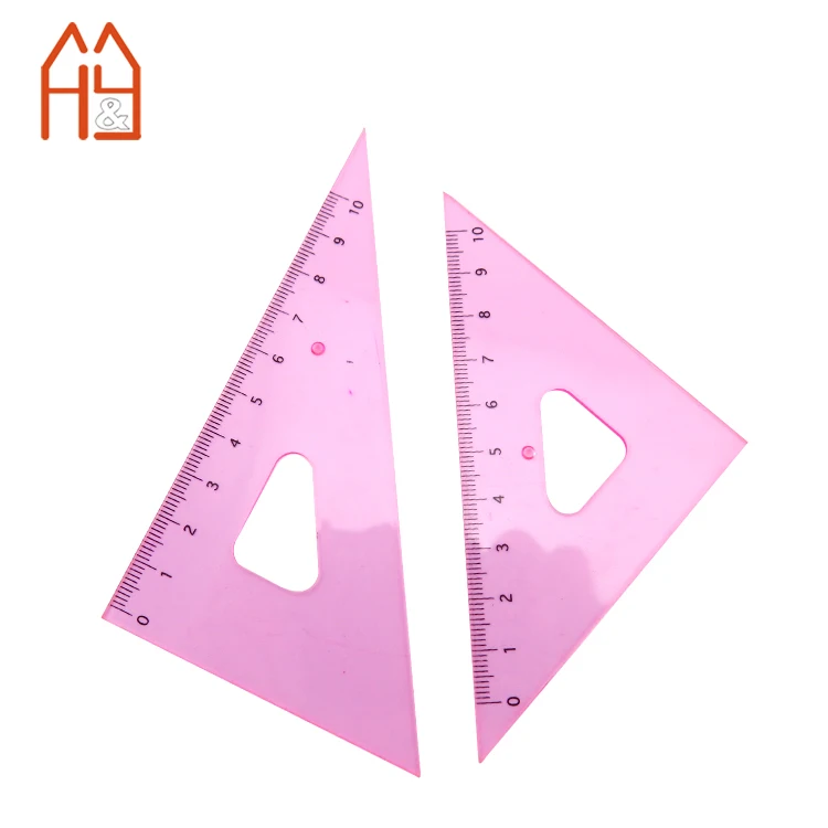 Students Maths Geometry Stationery Ruler Set Squares Triangle Ruler Protractor